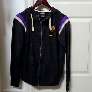 Nike LSU Zip-up Hoodie charcoal gray